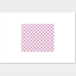 Pink and White Frame Tile Posters and Art